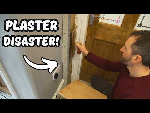 When plastering goes wrong! Plastering a boxed in section of wall. Plastering for beginners.