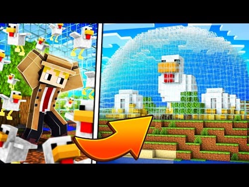 Ich habe eine STADT mit 100 Hühnern gebaut!