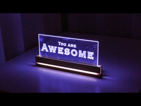 Elegant Acrylic LED Decoration - How to Make a Edge Light Sign Emblem