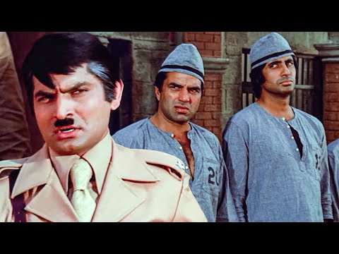 Meet the “Angrezon Ke Zamane Ke Jailer” 😄 | Asrani, Dharmendra & Amitabh | Most Iconic Comedy Scene