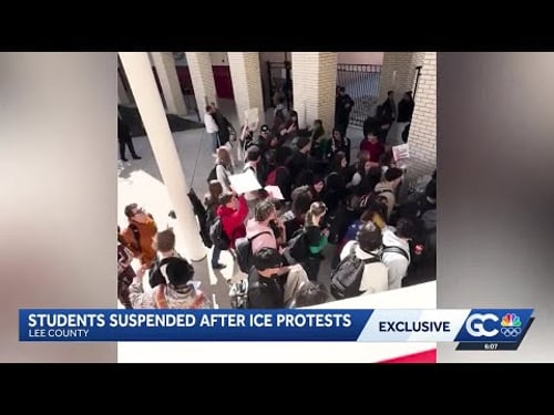 Lee County students suspended after ICE protest walkouts