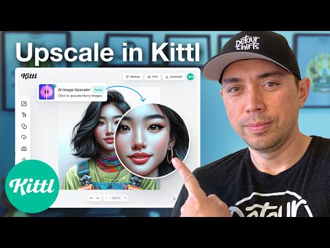 4X Upscale AI Art FAST using Kittl. Print on Demand Time Saver