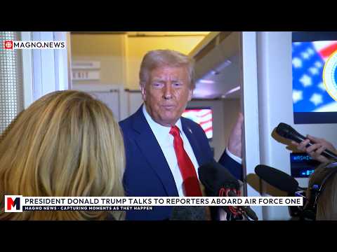 ๐บ๐ธ President Donald Trump Takes Questions Aboard Air Force One on Presidents' Day