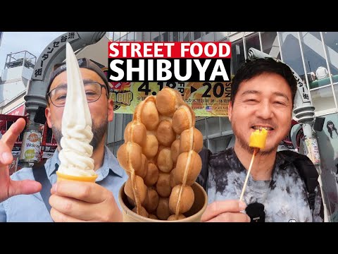 Secret Street Foods in SHIBUYA! 🥯🍦🍢 (Not Your Usual Tokyo Tour)