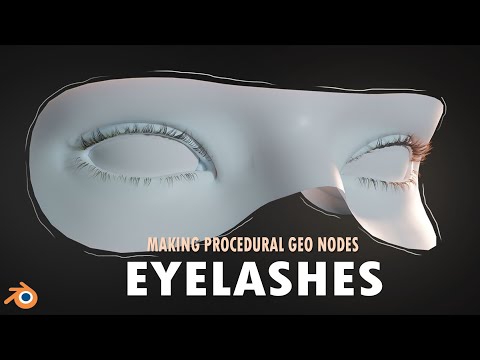 EASY Way to Make Procedural REALISTIC Eyelashes in Blender 4.1 (Geometry Nodes)