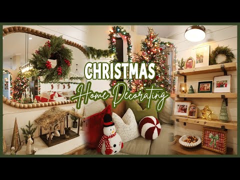DECORATING OUR WHOLE HOME FOR CHRISTMAS | traditional holiday decorating, baking & mini haul
