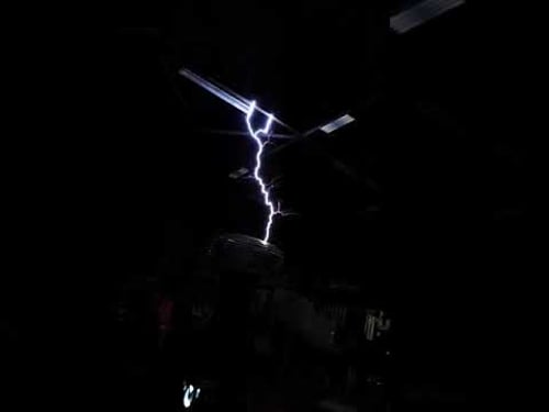 Running the 40,000 watt Tesla tower indoors