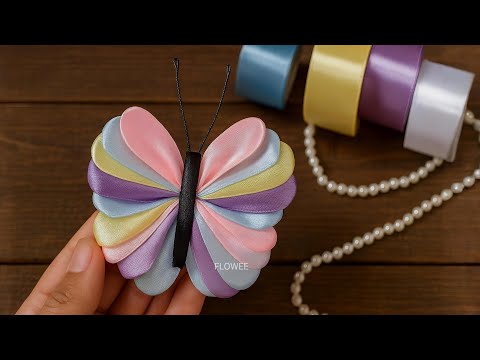 You Won't Believe This Butterfly is Made from Ribbons! 🦋✨ | Easy DIY Tutorial