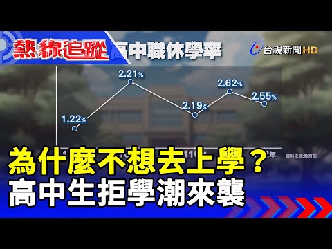 為什麼不想去上學? 高中生拒學潮來襲【熱線追蹤】