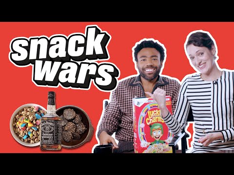 Donald Glover & Phoebe Waller-Bridge Eat American and UK Snacks | Snack Wars