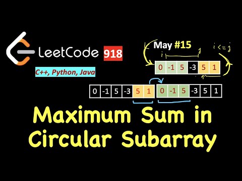 Maximum Sum Circular Subarray | LeetCode 918 | C++, Java, Python | May LeetCoding Day 15 | Kadane