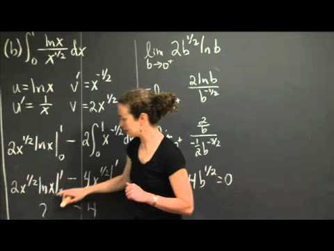 Improper Integrals | MIT 18.01SC Single Variable Calculus, Fall 2010