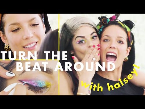 Halsey Gives Her MUA the Craziest Rainbow Eye You've Ever Seen | Turn the Beat Around