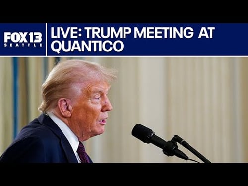 LIVE: Trump, Hegseth speaking at top military leaders meeting