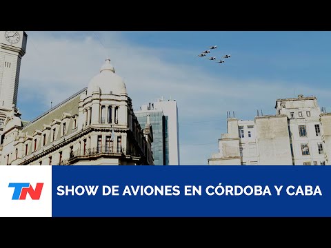 THE PRESENTATION OF THE F-16s | Six aircraft flew over the City of Buenos Aires