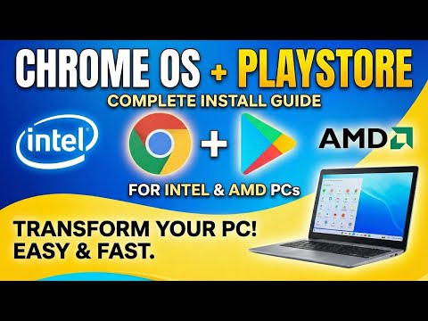 Turn ANY Old PC into a Fast Chromebook! 🚀 (Intel & AMD + Play Store) Full Working Guide!