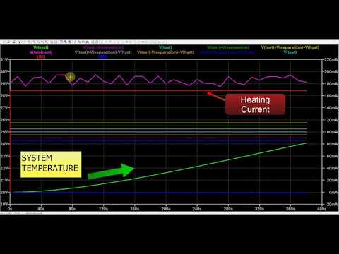 Thermistors: LT spice simulation of electronic thermostat LTC1040, Vishay NTCLE203 NTC thermistor