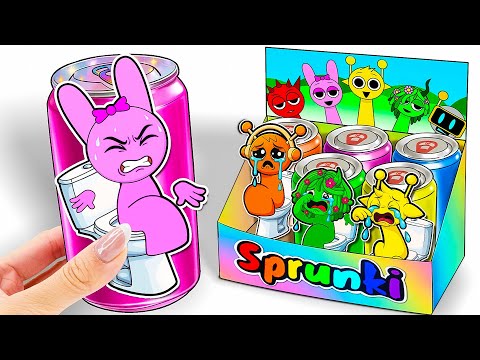 💖Paper DIY️💖Rescue SPRUNKI in Toilet🚽HELP PINKI Unboxing Mysterious CAN OF WATE | Blind Box ASMR