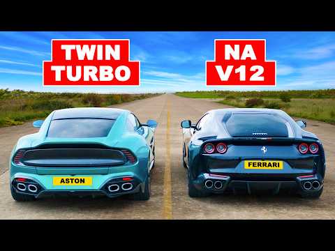 Aston Martin Vanquish v Ferrari 812 v Bentley GT Speed: DRAG RACE