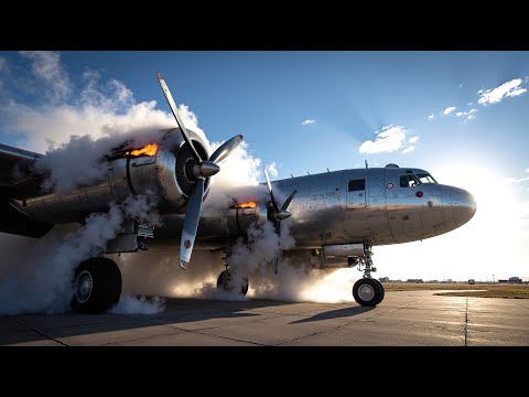 RARE OLD AIRPLANE Engines Cold Starting Up That Will Make Your Day 7