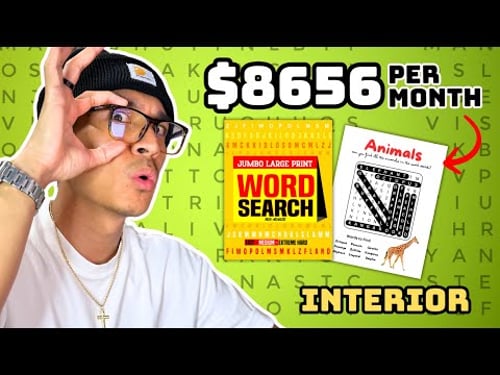 Make a $8656 PER MONTH KDP Word Search Activity Book Using Only Free Software| Full Tutorial