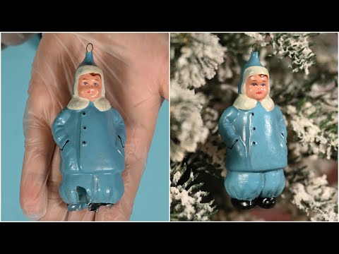 Реставрация елочной игрушки СССР/ Как восстановить разбитые ножки у игрушки