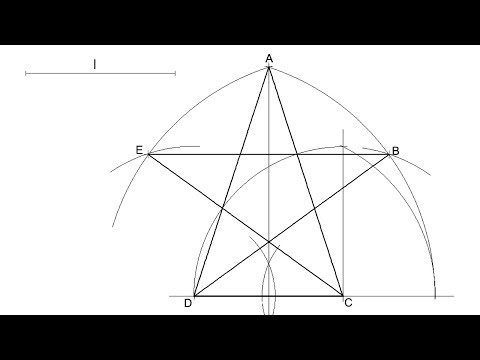 How to draw a five pointed star given distance between vertices