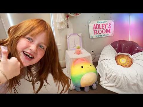 MY NEW ROOM!! Adley's Bedroom Makeover! and Sneaking in a Mini Fridge with Snacks for Ask Adley