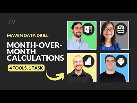 Calculating Monthly Changes in Aggregate Data | Excel vs SQL vs Power BI vs Python