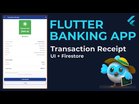 Build Professional Digital Payment Receipts in Flutter | Banking App Tutorial