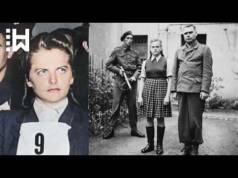 Hinrichtung von Irma Grese, die von Auschwitz-Häftlingen mit dem Kopf in die Toilette gestoßen wurde