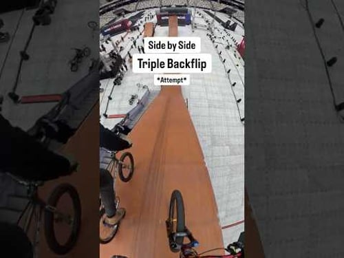 Attempting side by side triple backflips at practice π