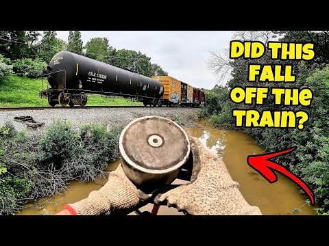 Dropped My Huge Magnet By the Tracks… Then THIS Stuck to It!
