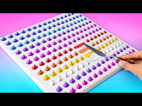 How To Paint Acrylic Full Moon From Dots For Beginners ๐จ