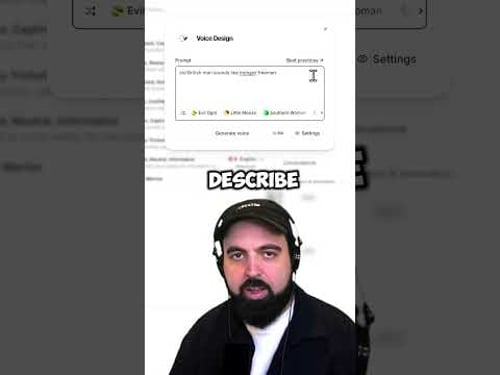 How to create custom AI voices for your UGC character with ElevenLabs. #ai #elevenlabs #aishorts