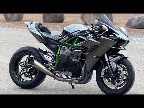 First Ride on my Ninja H2 from my NEW Garage!!