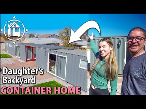 Parents buy 2 CONTAINER HOMES for teen daughters to live in backyard