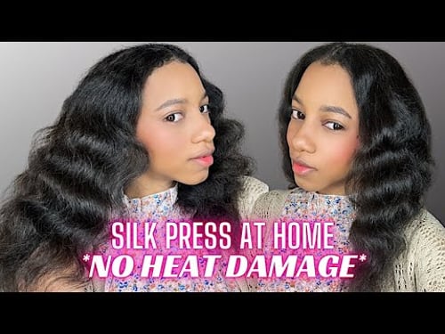 HOW I SILK PRESS MY NATURAL HAIR WITH ZERO HEAT DAMAGE