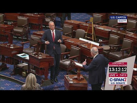 Exchange between Leaders Thune and Schumer on Government Funding