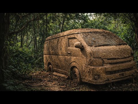 Muddy Old Van Restored to Life 10 Year Old Van | Complete Mud Restoration || RestoreX Garage