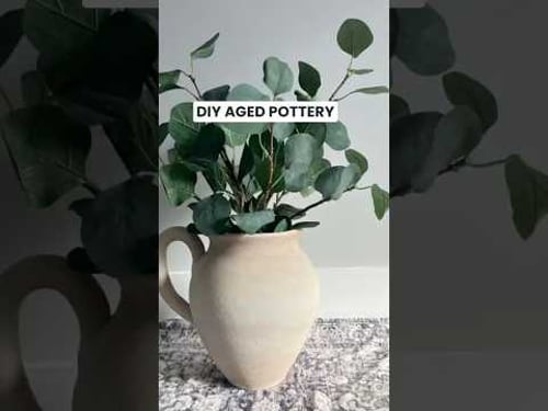 DIY Faux Antique Pottery HACK You NEED to try! 😍 #budgetdecor #diydecor