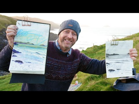 Sketching on the coast | Cornwall near Polzeath