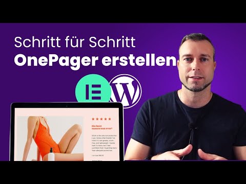 Onepager erstellen mit Elementor + WordPress 👉🏻 Schritt für Schritt