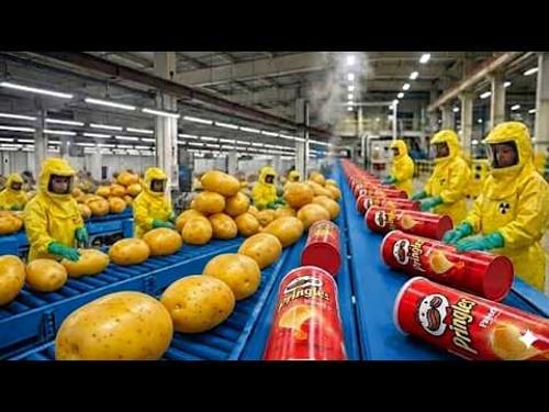 Inside a Modern Pringles Factory:From Whole Potatoes to Stacked Potato Chips Pringles (Full Process)
