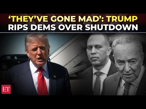 'They've become crazed lunatics...': Trump tears into Democrats amid govt shutdown