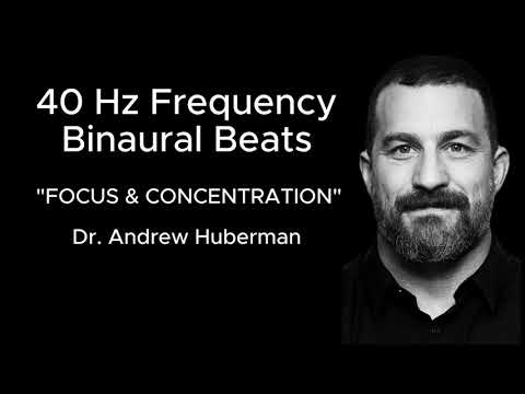 40 HZ Binaural beats "FOCUS & CONCENTRATION" with Dr. Andrew Huberman