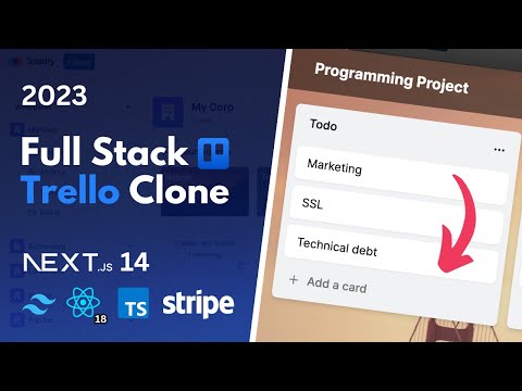 Fullstack Trello Clone: Next.js 14, Server Actions, React, Prisma, Stripe, Tailwind, MySQL
