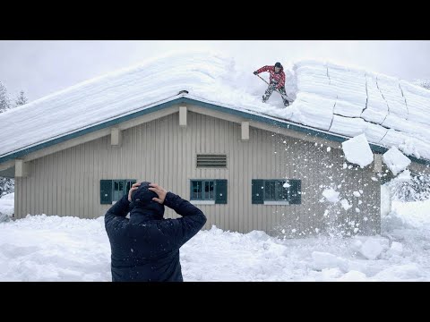 Snow Removal Gone Wrong | Massive Roof Avalanches & Dangerous Plow Truck Mistakes