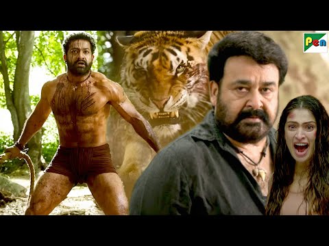 Jr NTR, Raai Laxmi, Mohanlal Fight With Tiger | RRR | Mirugaa | Sher Ka Shikaar