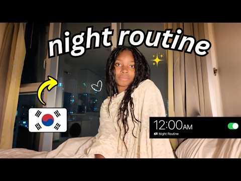 KOREAN WINTER NIGHT ROUTINE 🇰🇷 | skincare, snowing, cleaning